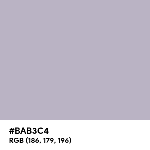 Gray (X11) (Hex code: BAB3C4) Thumbnail