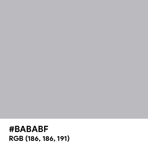 Gray (X11) (Hex code: BABABF) Thumbnail