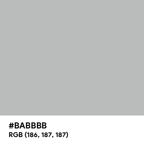 Gray (X11) (Hex code: BABBBB) Thumbnail
