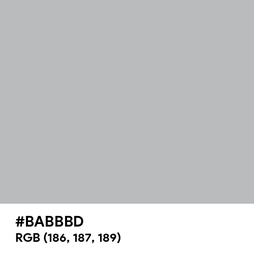 Gray (X11) (Hex code: BABBBD) Thumbnail