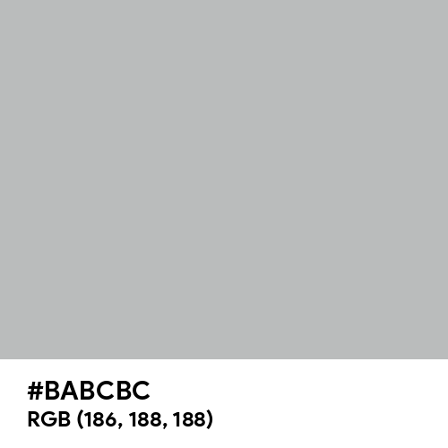 Gray (X11) (Hex code: BABCBC) Thumbnail