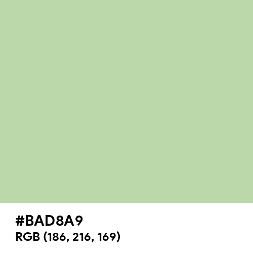 Light Moss Green (Hex code: BAD8A9) Thumbnail