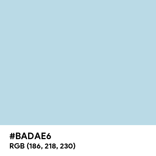 Beau Blue (Hex code: BADAE6) Thumbnail