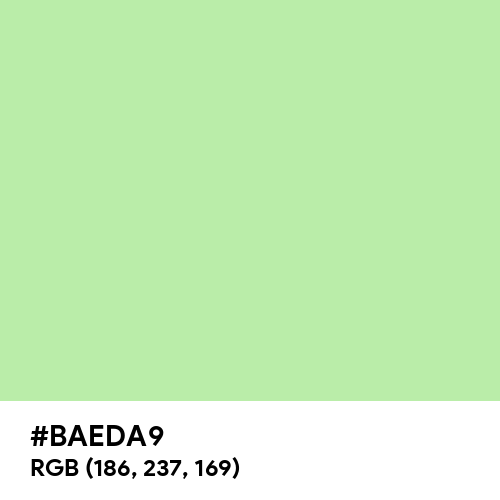 Happy Green (Hex code: BAEDA9) Thumbnail