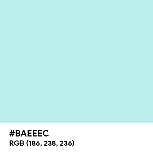 Pale Blue (Hex code: BAEEEC) Thumbnail