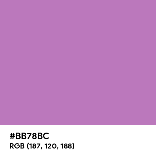 Purple Wine (Hex code: BB78BC) Thumbnail