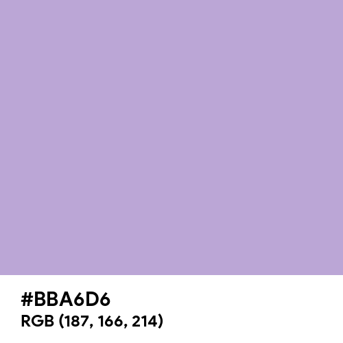 Light Pastel Purple (Hex code: BBA6D6) Thumbnail