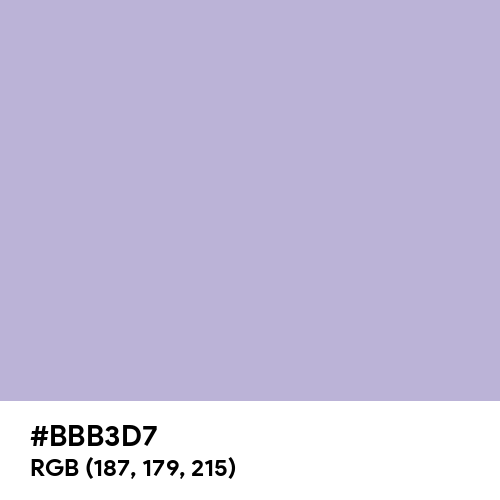 Lavender Gray (Hex code: BBB3D7) Thumbnail