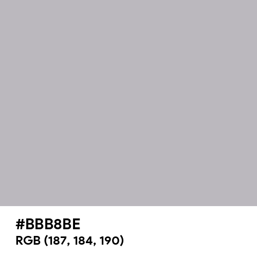 Gray (X11) (Hex code: BBB8BE) Thumbnail