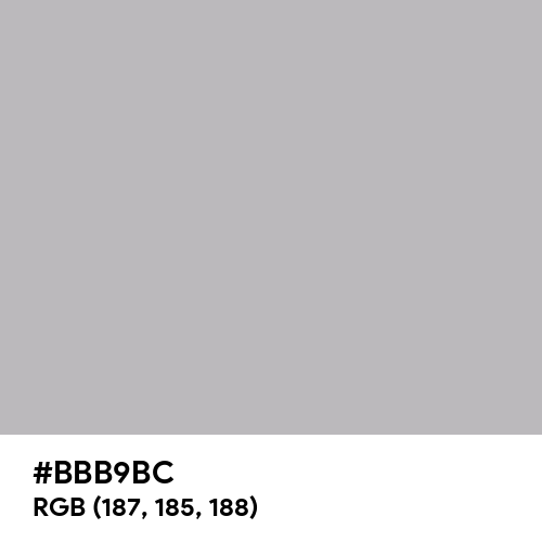 Gray (X11) (Hex code: BBB9BC) Thumbnail