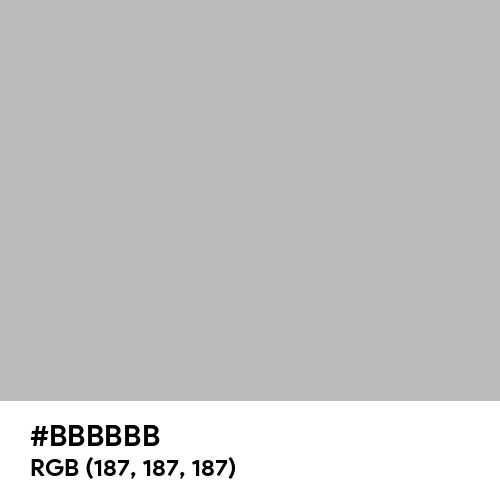 Gray (X11) (Hex code: BBBBBB) Thumbnail