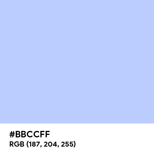 Lavender Blue (Hex code: BBCCFF) Thumbnail