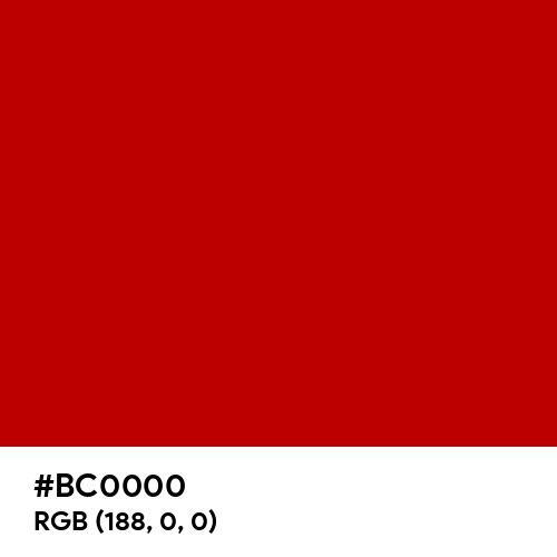 UE Red (Hex code: BC0000) Thumbnail