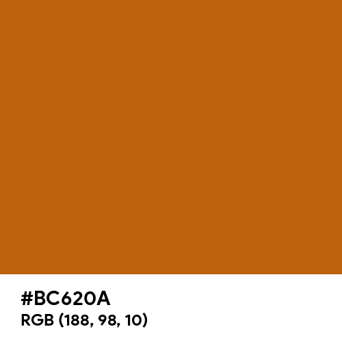 Alloy Orange (Hex code: BC620A) Thumbnail