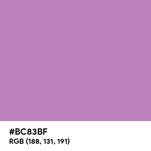 African Violet (Hex code: BC83BF) Thumbnail
