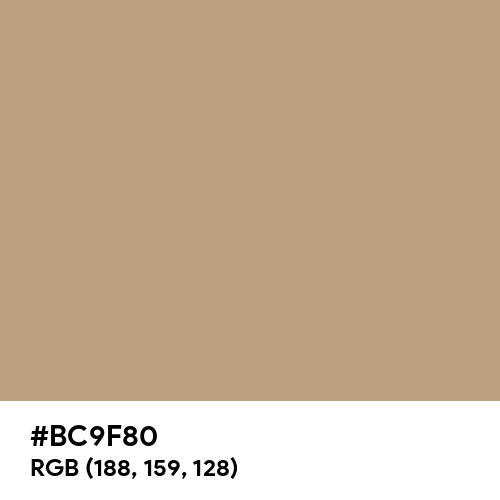 Pale Taupe (Hex code: BC9F80) Thumbnail