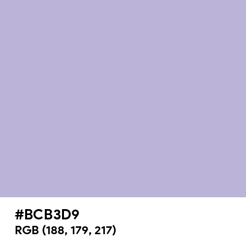 Lavender Gray (Hex code: BCB3D9) Thumbnail