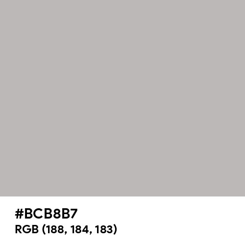 Gray (X11) (Hex code: BCB8B7) Thumbnail