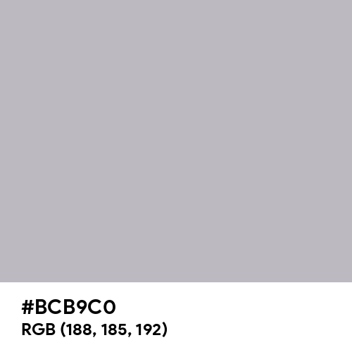 Gray (X11) (Hex code: BCB9C0) Thumbnail