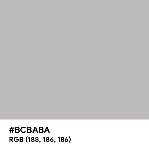 Gray (X11) (Hex code: BCBABA) Thumbnail