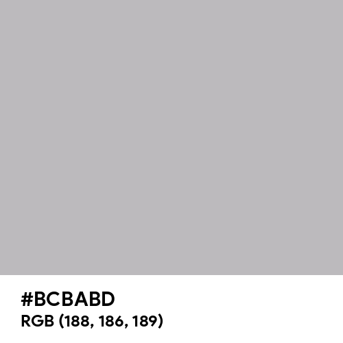 Gray (X11) (Hex code: BCBABD) Thumbnail