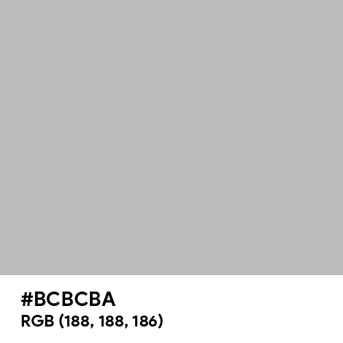 Gray (X11) (Hex code: BCBCBA) Thumbnail