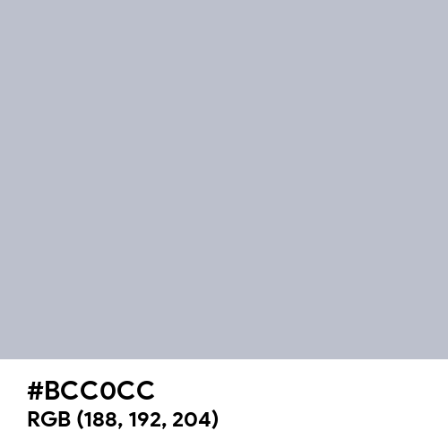 Lavender Gray (Hex code: BCC0CC) Thumbnail