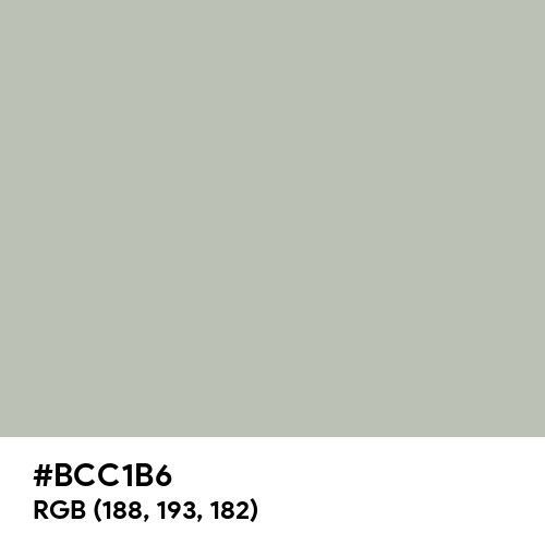 Gray (X11) (Hex code: BCC1B6) Thumbnail