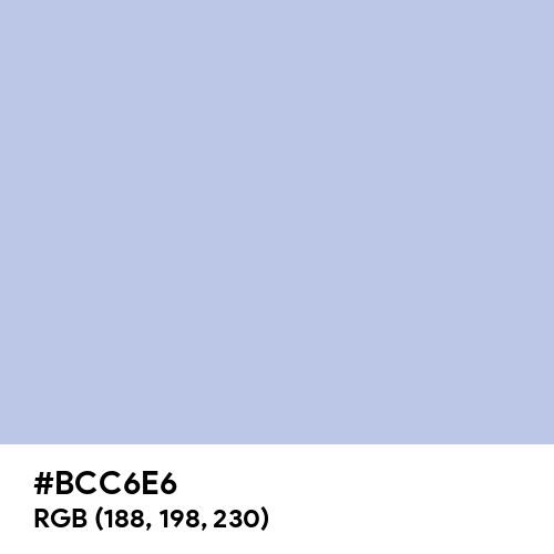 Periwinkle (Crayola) (Hex code: BCC6E6) Thumbnail