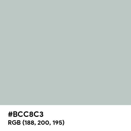Silver Sand (Hex code: BCC8C3) Thumbnail