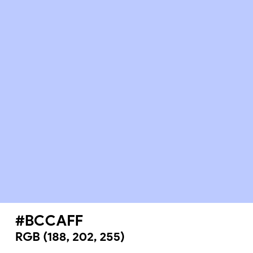 Lavender Blue (Hex code: BCCAFF) Thumbnail