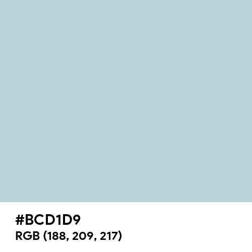 Beau Blue (Hex code: BCD1D9) Thumbnail