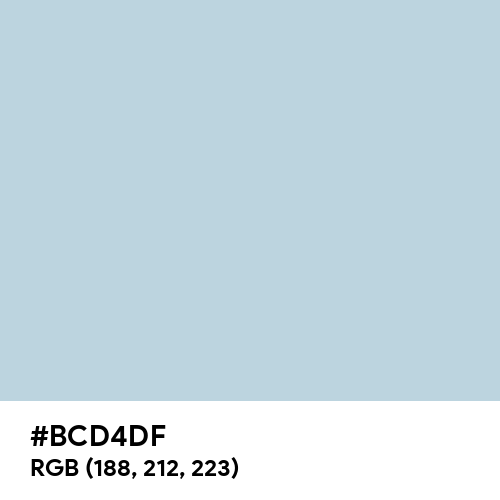 Beau Blue (Hex code: BCD4DF) Thumbnail