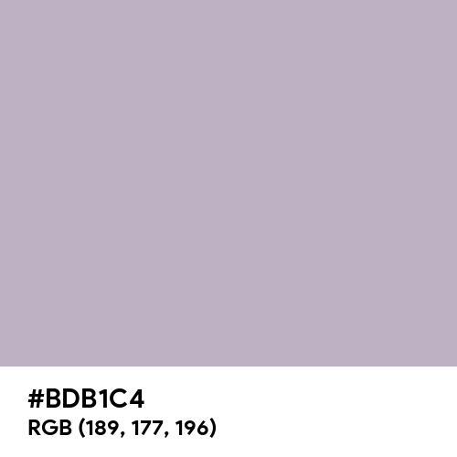 Gray (X11) (Hex code: BDB1C4) Thumbnail