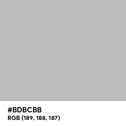 Gray (X11) (Hex code: BDBCBB) Thumbnail