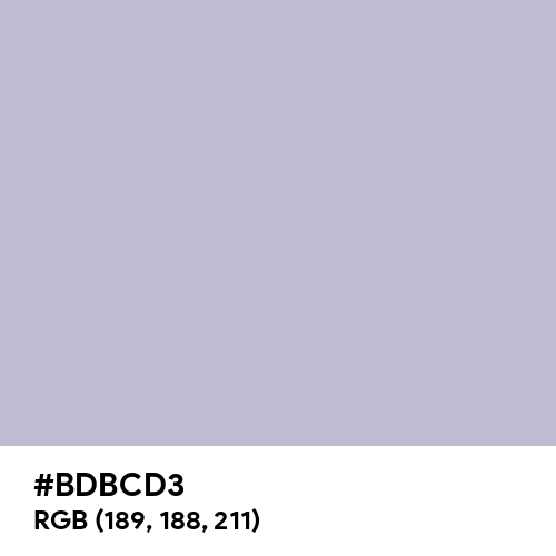 Lavender Gray (Hex code: BDBCD3) Thumbnail