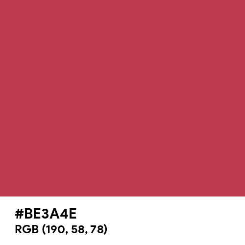 Red Love (Hex code: BE3A4E) Thumbnail