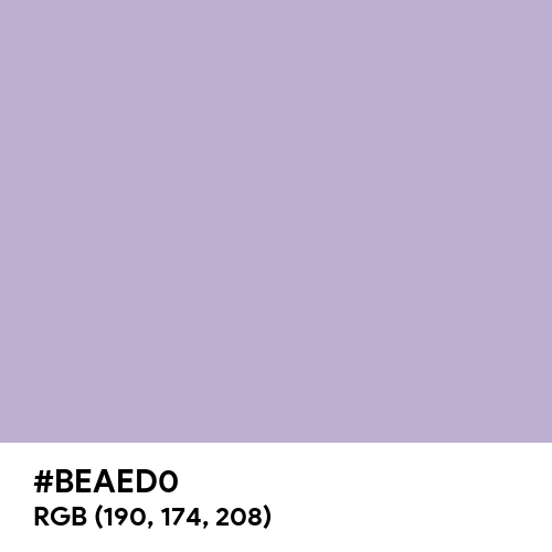 Lilac (Hex code: BEAED0) Thumbnail