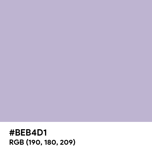 Lavender Gray (Hex code: BEB4D1) Thumbnail