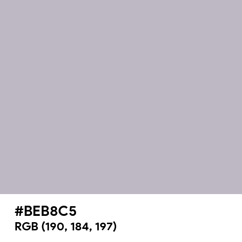 Gray (X11) (Hex code: BEB8C5) Thumbnail