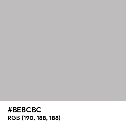 Gray (X11) (Hex code: BEBCBC) Thumbnail
