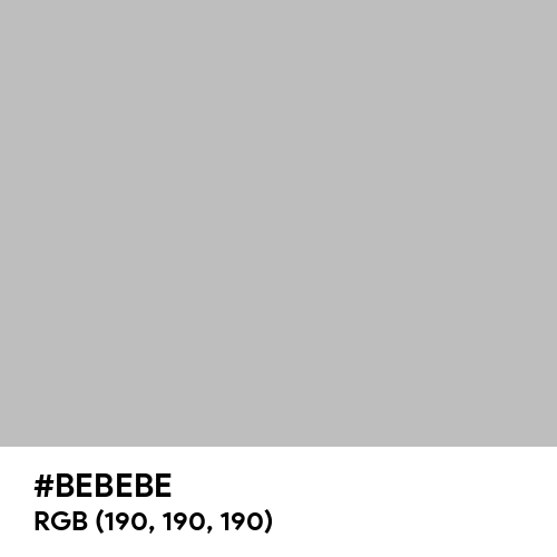 Gray (X11) (Hex code: BEBEBE) Thumbnail