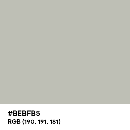 Gray (X11) (Hex code: BEBFB5) Thumbnail