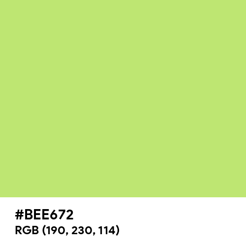 Yellow-Green (Crayola) (Hex code: BEE672) Thumbnail