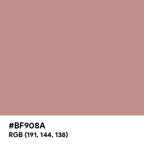 Rosy Brown (Hex code: BF908A) Thumbnail