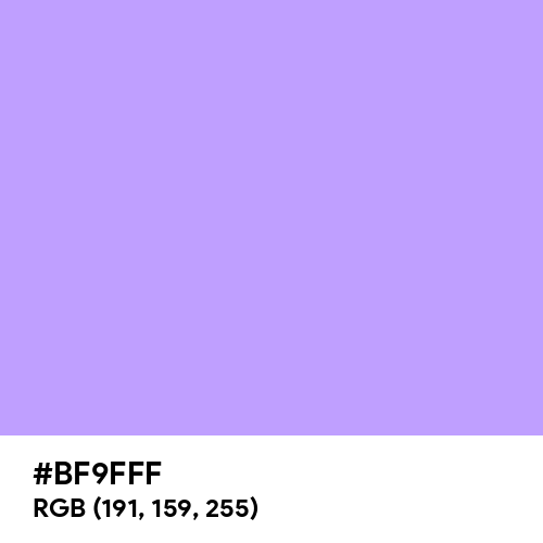 Pale Violet (Hex code: BF9FFF) Thumbnail