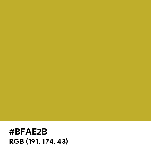 Yellow Olive (Hex code: BFAE2B) Thumbnail