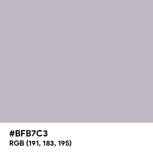 Gray (X11) (Hex code: BFB7C3) Thumbnail