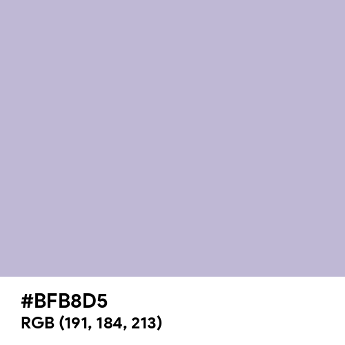 Lavender Gray (Hex code: BFB8D5) Thumbnail