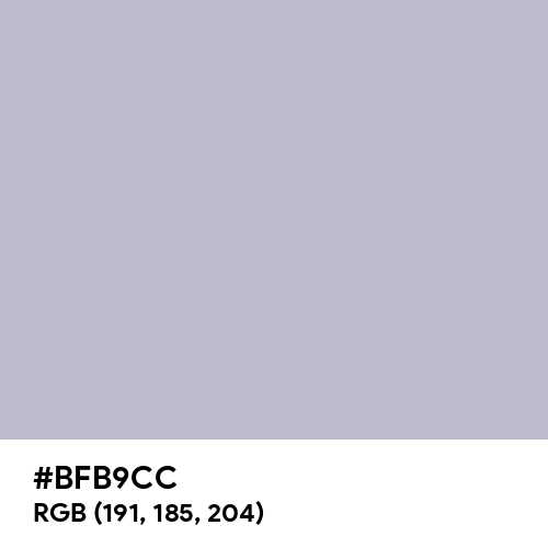 Lavender Gray (Hex code: BFB9CC) Thumbnail